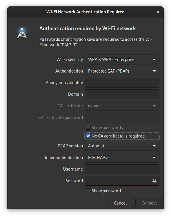 PAL3.0 Settings