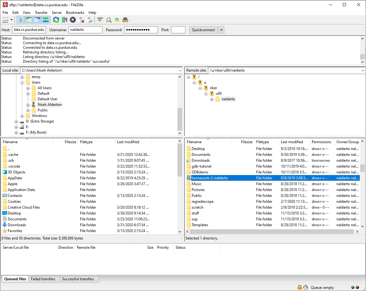 Filezilla example