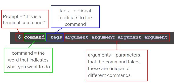 Linux command structure